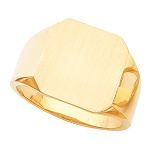 14K Gold Men s Square Signet Ring