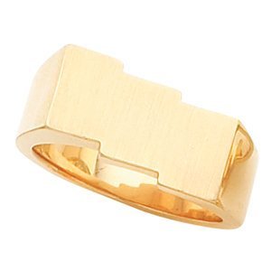 14K Gold Men s 3 Square Signet Ring