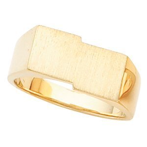 14K Gold Men s Rectangle Signet Ring