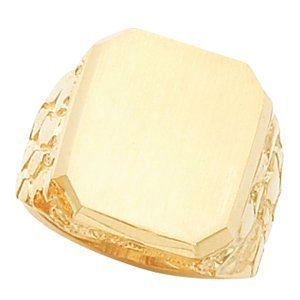 14K Gold Men s Square Signet Ring