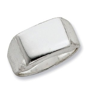 Sterling Silver Women s Rectangle Signet Ring