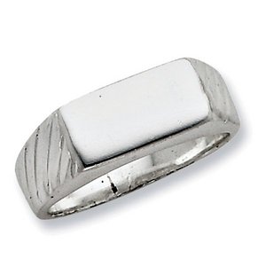 Sterling Silver Women s Rectangle Signet Ring