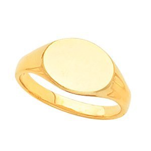 14K Gold Women s Oval Signet Ring