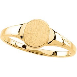 14K Gold Women s Round Signet Ring