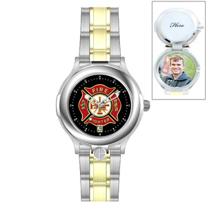 Portrait Watch Firefighter s Watch  Two Tone  for Men