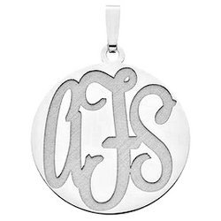 Monogram Pendant or Charm Deeply Etched