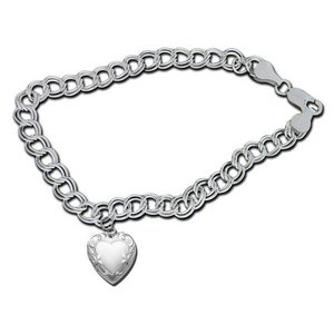 Sterling Silver Heart Locket Bracelet