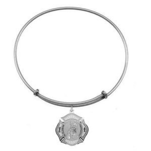 Expandable Bracelet W  Saint Florian Badge Charm