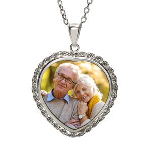 Heart with Rope Frame Photo Pendant Picture Charm