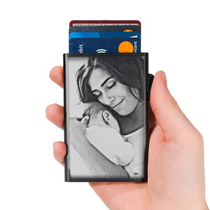 Metal Photo Engraved Card Holder