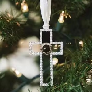 Photo Projection Cross Tree ornament