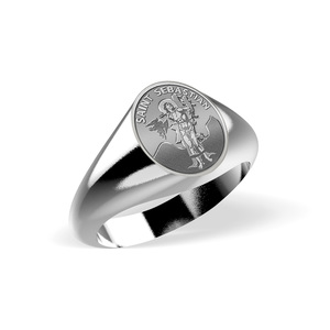 Saint Sebastian Signet Ring  EXCLUSIVE 