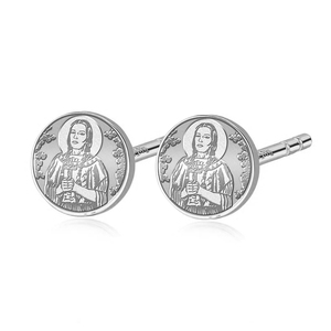 Pair of Saint Kateri Tekakwitha Stud Earrings