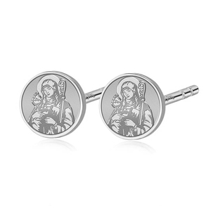 Pair of Saint Brigid of Ireland Stud Earrings