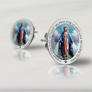 Pair of Miraculous Medal Earrings