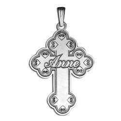 Personalized Cross with  Script Name  Etched