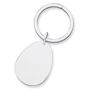 Engravable Sterling Silver Keychain