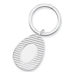 Engravable Sterling Silver Keychain