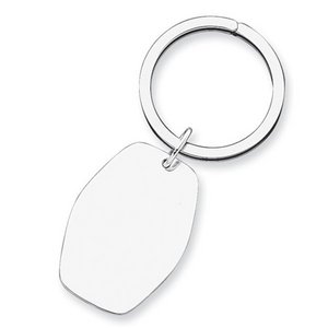 Engravable Sterling Silver Keychain