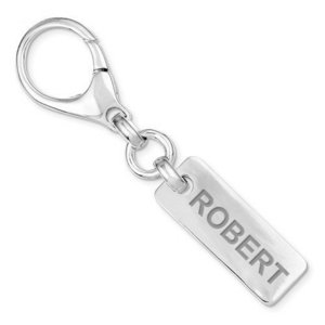 Engravable Sterling Silver Keychain