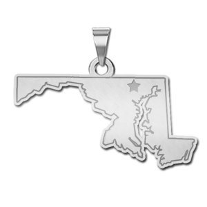 Personalized Maryland Pendant or Charm