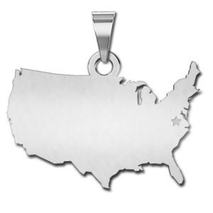 Personalized United States of America Pendant or Charm