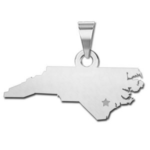 Personalized North Carolina Pendant or Charm