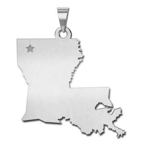 Personalized  Louisiana Pendant or Charm