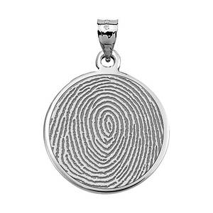 Custom Fingerprint Round Charm or Pendant