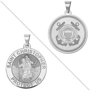 Saint Christopher Doubledside COAST GUARD Religious Medal  EXCLUSIVE 