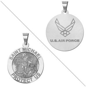 Saint Michael Doubledside AIR FORCE Religious Medal  EXCLUSIVE 