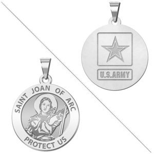 Saint Joan of Arc Doubledside ARMY Religious Medal  EXCLUSIVE 