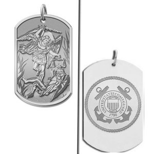 Saint Michael Doubledside COAST GUARD Dogtag Religious Medal  EXCLUSIVE 