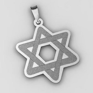  Star of David  Cut Out Pendant