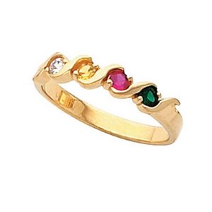 Mother s Ring with Four Birthstones