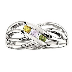 Mother s Ring with Three Birthstones