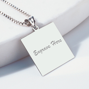 Engravable Square Pendant or Charm