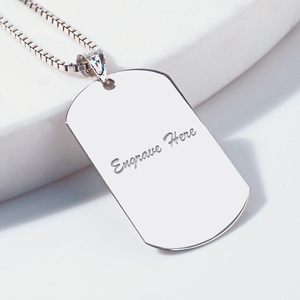 Engraveable Dog Tag Pendant