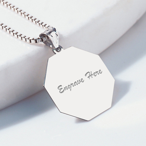 Engravable Octagon Pendant or Charm