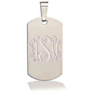 Engravable Tungsten Dog Tag