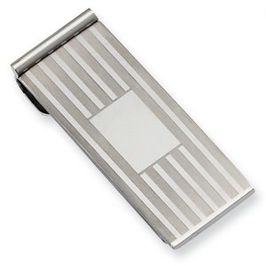 Engravable Stainless Steel Money Clip