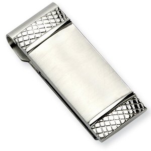 Engravable Stainless Steel Money Clip