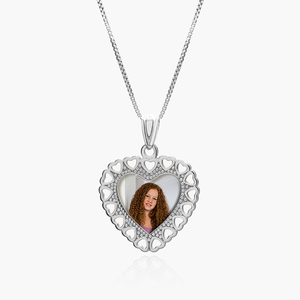 Photo Engraved Small Heart Charm