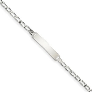 Custom Engraved Sterling Silver Children s Open Link ID Bracelet