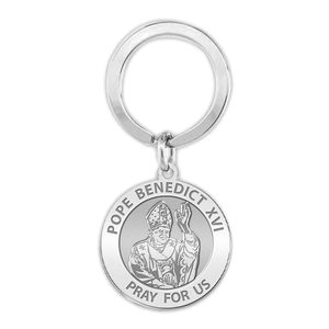 Pope Benedict XVI Religious Engravable Keychain