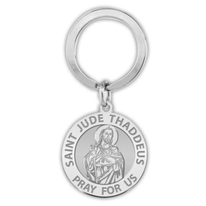 Saint Jude Religious Engravable Keychain